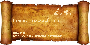 Lovasi Azucséna névjegykártya